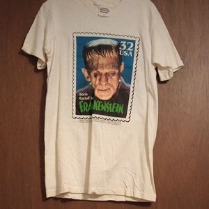 Frankenstein Graphic Stamp Tee - White